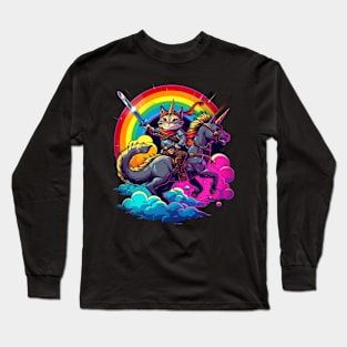 Cat Dinosaur Journey Long Sleeve T-Shirt